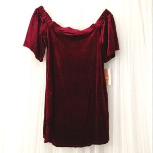 GB Women's Red Velour Blouse